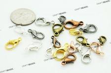 Silver Gold Rose Copper Gunmetal Lobster Claw Clasp Plated 6x10mm 7x12mm 8x13mm