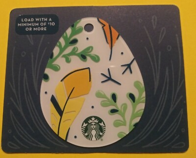 STARBUCKS CARD 2018 '' EASTER EGG MINI FEATHERS '' HTF~ CUTE~GREAT PRICE~BRAND NEW