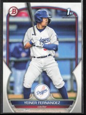 2023 Bowman Yeiner Fernandez BP-138 1st Paper | Los Angeles Dodgers