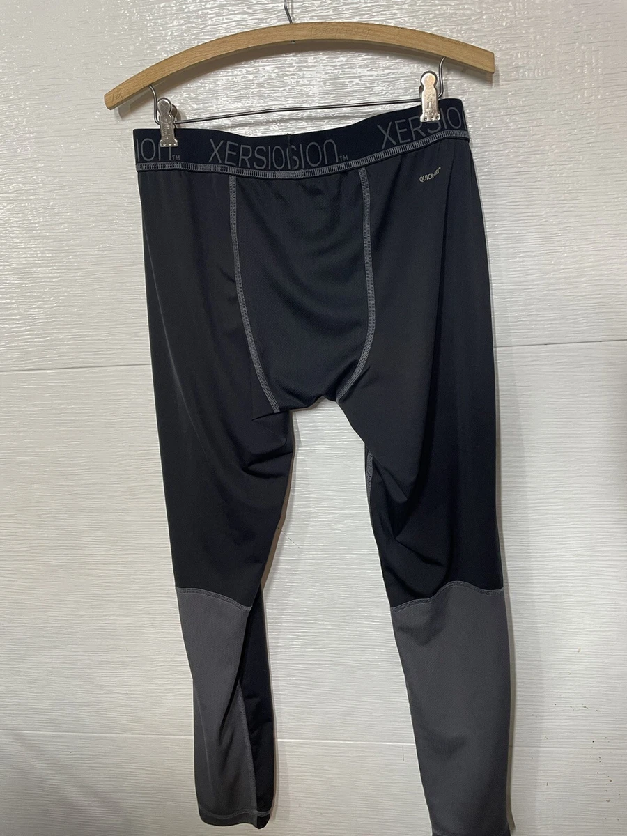 XERSION Compression Black /Gray MENS Activewear Pants qk drip Size Xl Pre  Owned