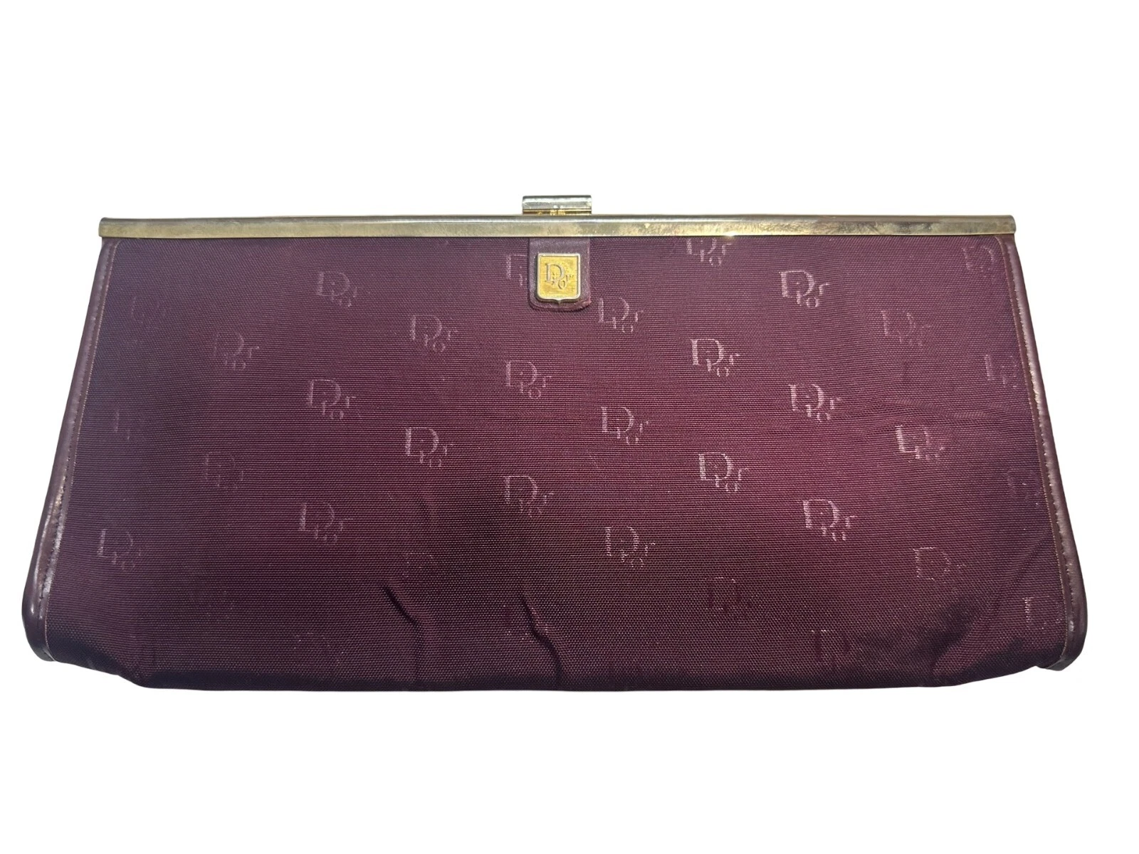 Sac pochette Dior vintage J'adior en tissu bordeaux