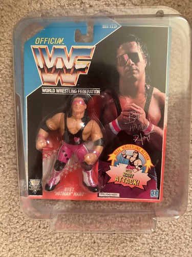 WWF WWE Hasbro MOC Wrestling Figure - Bret Hart Pi...
