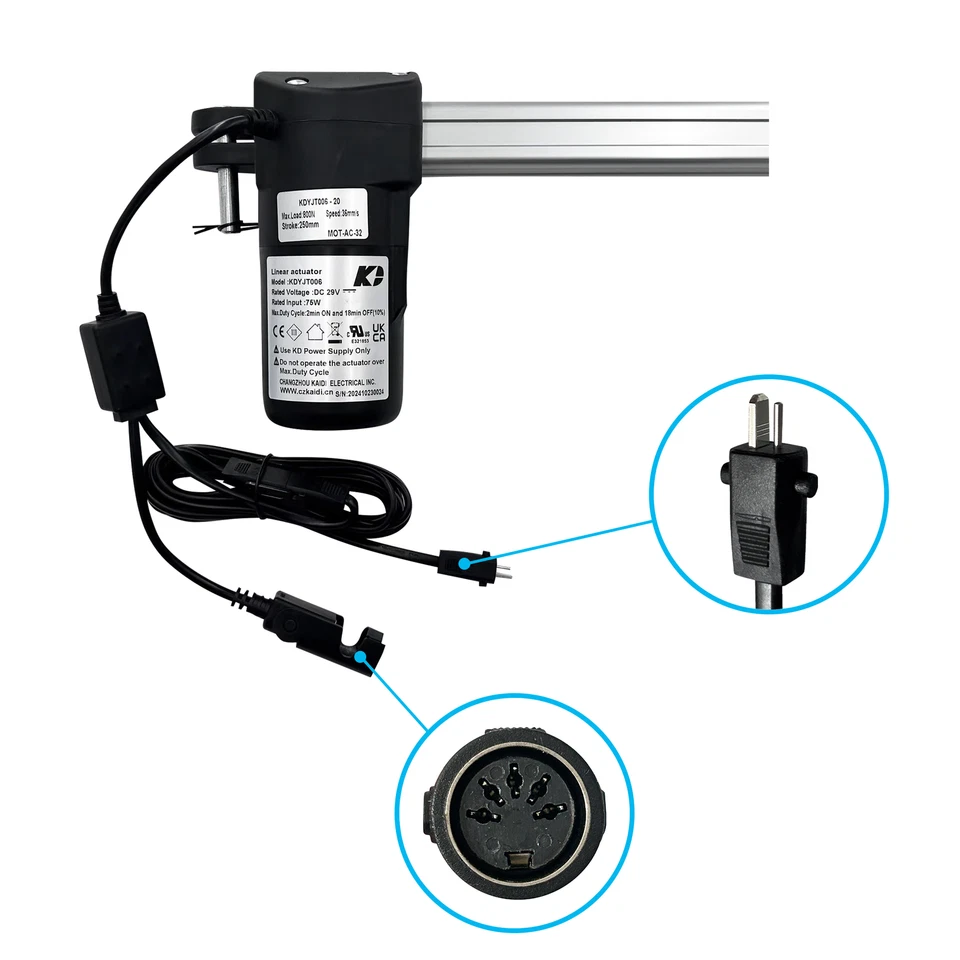 Kaidi Motor KDYJT006-20 Linear Actuator for Power Recliner Sofa Lift Chairs - Image 3 of 4
