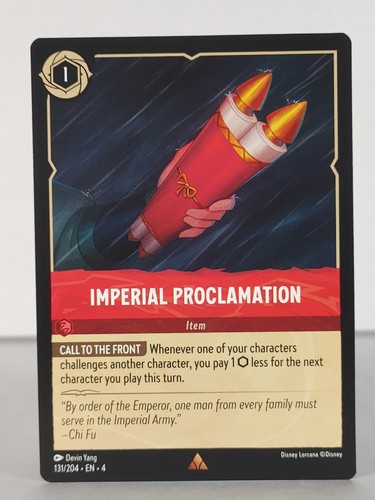 Imperial Proclamation - Ursula's Return - 131/204 - Singles - Lorcana TCG - R - Imagen 3 de 6