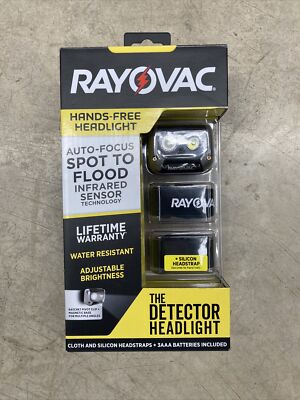Rayovac Workhorse Elite, 3 ''AA'' LED Automatic Spot To Flood Head Light