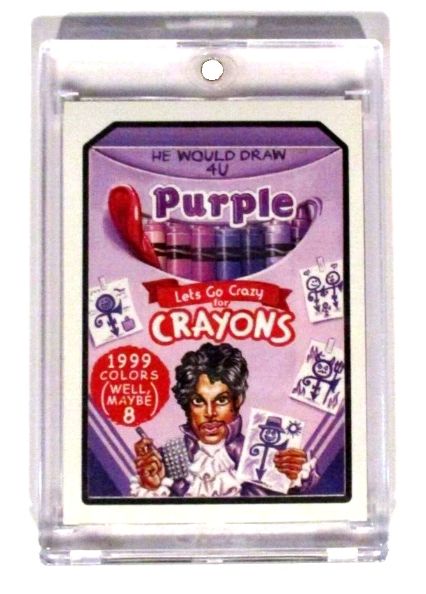 2017 Prince Purple Rain (crayons) Shammy's Card GPK Wacky Packages IN 1 TOUCH - Image 2 of 2