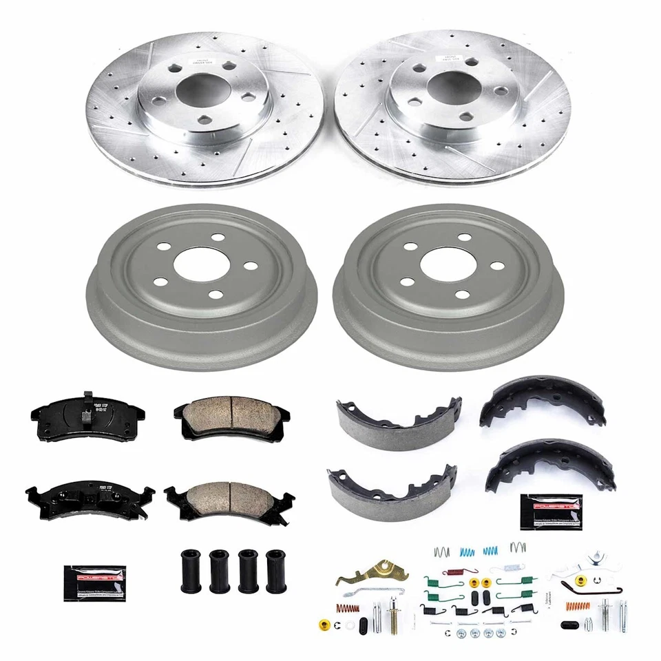 K15083DK Powerstop disco de freno y kits de batería juego de 4 ruedas delanteras y traseras para Chevy Foto 3 de 4