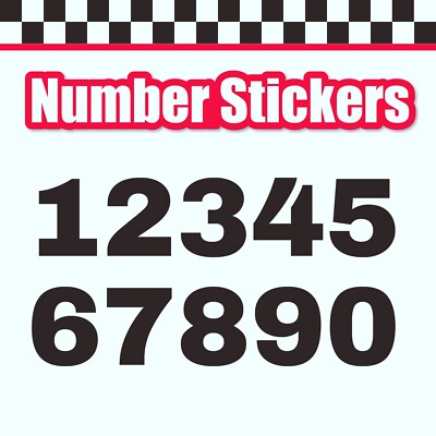 3'' 6'' 8'' 10'' 12'' Height Black 3 Digit Individual Number Stickers 3 pcs 1107S