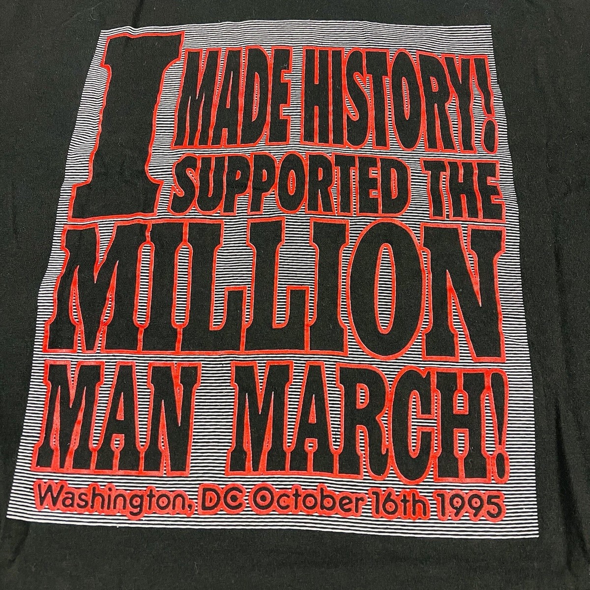 Vintage 90s 1995 Million Man March T Shirt Minister Louis 