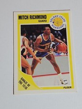 1989 Fleer Mitch Richmond Rookie Of The Year #56 Golden State Warriors(1)