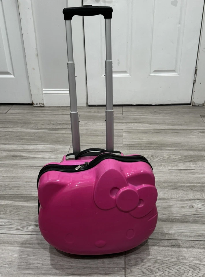 Hello Kitty Suitcase Pink 3D Sanrio Hardshell Rolling Bag Luggage - Image 2 of 4