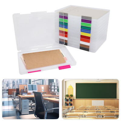 Clear File Boxes Plastic Document Storage Cases Documents Magazines Holders