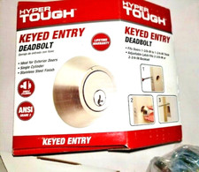 Hyper Tough Keyed Entry Deadbolt Exterior Door Stainless Steel Finish