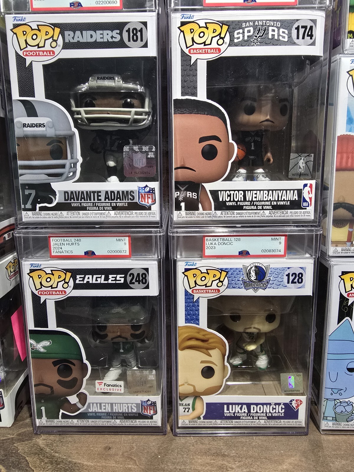 Funko Pop! Lot Of 8 PSA 9 Pops! Tom Brady, Stephen Curry, Wembanyama, Kong!