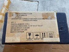 Duluth Forge DFSM48-CH Corbels For Fireplace Shelf Mantel Chocolate Finish