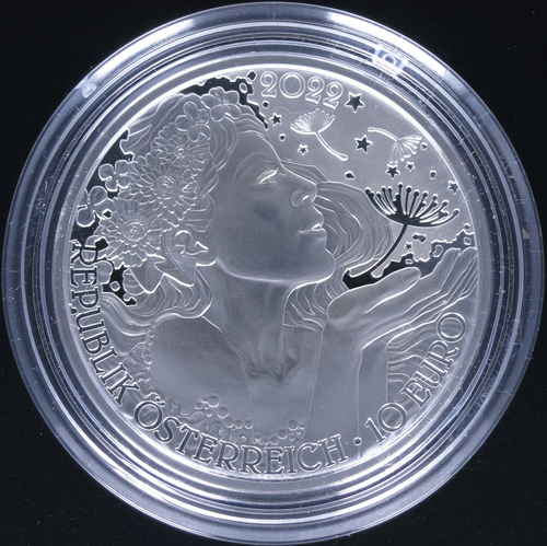 Österreich 10 Euro 2022 Silber PP - Löwenzahn - Bild 2 von 3
