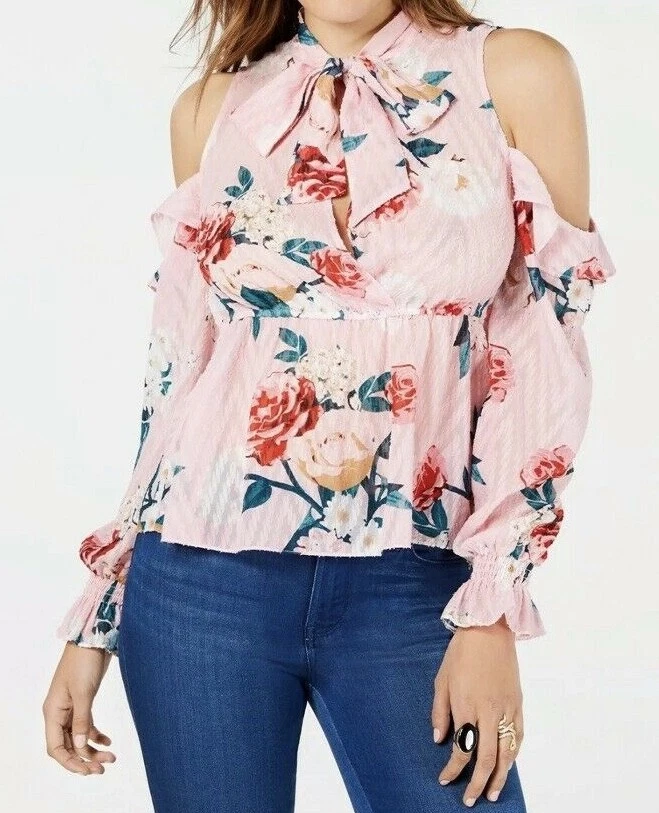Guess cold shoulder top sale