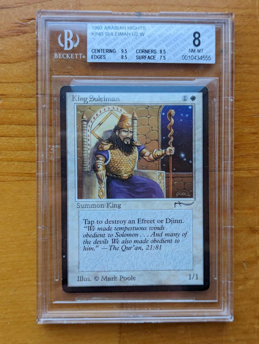 MTG Arabian Nights King Suleiman BGS 8 graded (9.5, 8.5, 8.5, 7.5