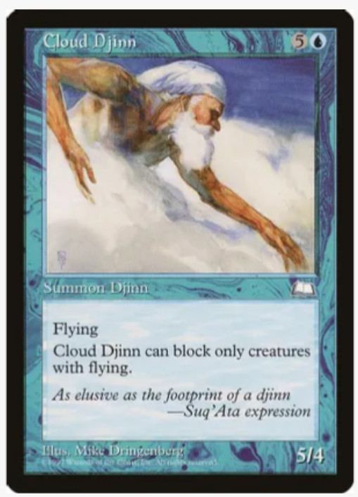 Vintage Magic the Gathering Cards Cloud Djinn (x4) PLAYSET MtG Weatherlight