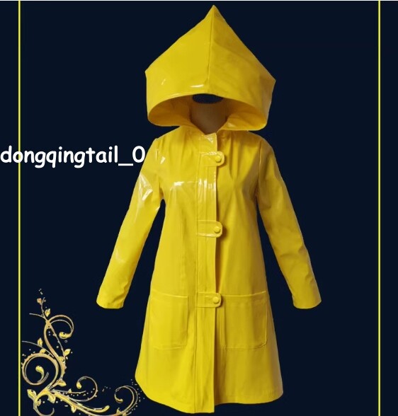 Little Nightmares Six Raincoat Cosplay Costume Prop Coat Yellow Cool Hooded