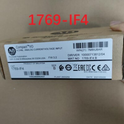New Factory Sealed AB 1769-IF4 /B CompactLogix 4CH Analog Input Module 1769IF4