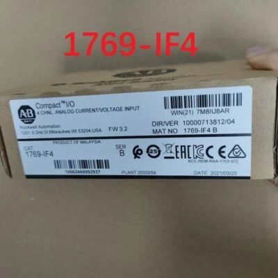 ALLEN-BRADLEY New Factory Sealed AB 1769-IF4 /B CompactLogix 4CH Analog Input Module 1769IF4