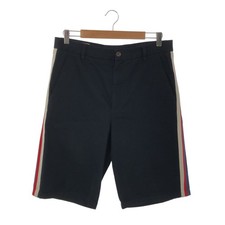 GUCCI Size 46 Side Line Cotton Shorts 521701 Z3786 Rayon Authorized Used NE51-0