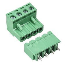 5 Set 4 Pins 5.08mm Pitch Male Female PCB Screw Terminal Block