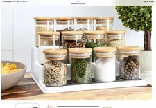 GMISUN 12 piece 4oz spice jars with bamboo lids