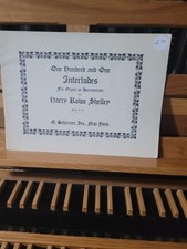  Harry Rowe Shelley: 101 Interludes; organ Schirmer 