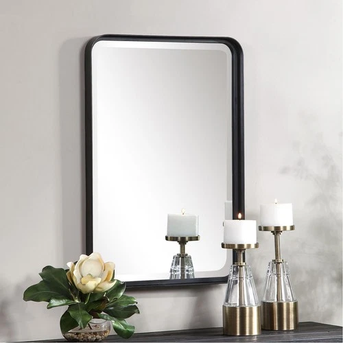 Uttermost 09573 Croften 30.25 X 20.25 inch Black Vanity Mirror - Picture 4 of 7