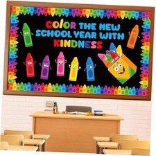 Crayon Bulletin Board Decorations, Back to School Set  Laminated crayon