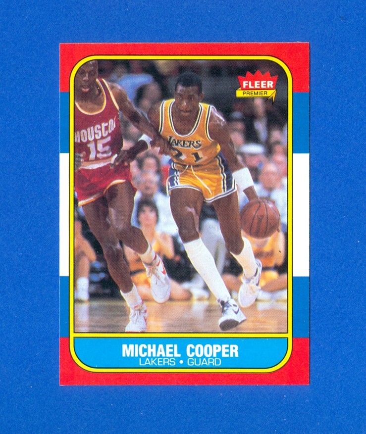 1986/1987 Fleer Basketball#17 Michael Cooper 86/87 Set Break RC Rookie Card MINT