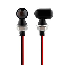 Mini Black Motorcycle LED Turn Signals Front Rear Blinkers Kit Micro LED Lights