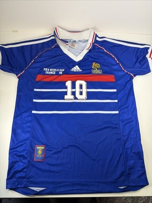 France 98 Adidas Zidane Blue Football World Cup Shirt Men's UK