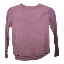 Old Navy Boys Size 8 Long Sleeve Shirt Burgundy Waffle - Play Condition