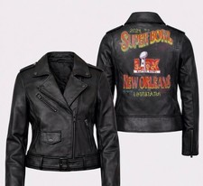 Rebecca Minkoff x WEAR Erin Andrews 2024 Super Bowl LIX New Orleans Leather Moto