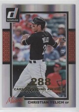 2014 Panini Donruss Gold Career Stat Line 80/288 Christian Yelich #307 15wv