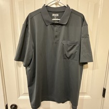 Duluth Trading Co Polo Shirt Men  s XL Charcoal Relaxed Fit Short Sleeve Shirt