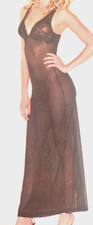 Sheer black dress with lace cups and satin bow  S / M / L  size