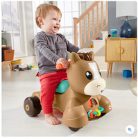 Fisher-Price Walk, Bounce and Ride Pony Baby Walker Playset Musical Toys Gift