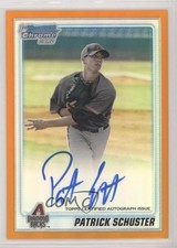 2010 Bowman Chrome Prospects Orange Refractor 11/25 Patrick Schuster Auto 0p10