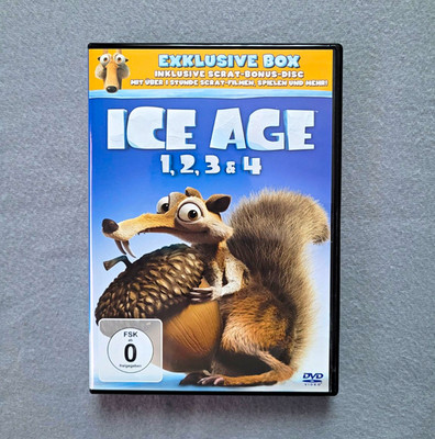 Ice Age 1-4 DVD-Box inkl. Scrat Bonus-DVD FSK 0
