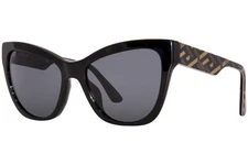 Versace VE4417U 535887 Sunglasses Women's Black/Dark Grey Cat Eye Shape 56mm
