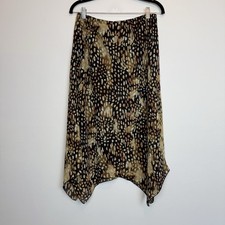 Vintage 90s midi skirt y2k layered chiffon artsy sz 10 whimsygoth fairycore boho