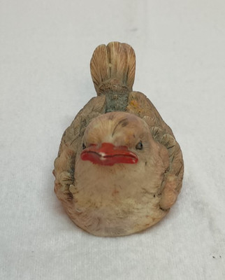 Faro Italy Vintage Figur Kleiner Spatz Vogel Kunststein Handbemalt
