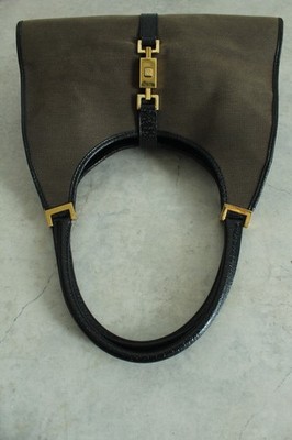 Authentic Vintage Gucci 1990s Jackie Hobo Bag Dark Brown Canvas | eBay