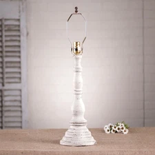 PUNCHED TIN DRUM TABLE LAMP 25.5" Heavily Distressed & Crackled Finish USA MADE