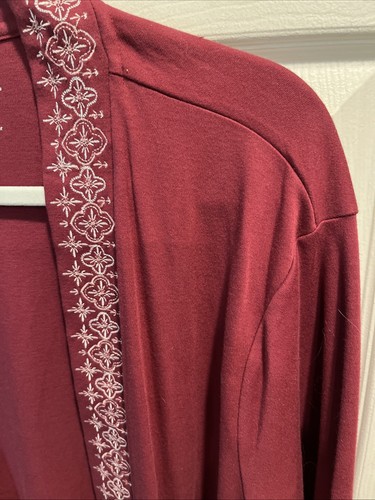 ULTRA SOFT LOGO / Lori Goldstein Mosaic Cardigan / 3X / 60% cotton 40% polyester - Picture 2 of 7