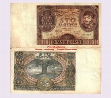 POLEN  POLAND   100 ZLOTY 1932( F-VF ) P 74a  7845##